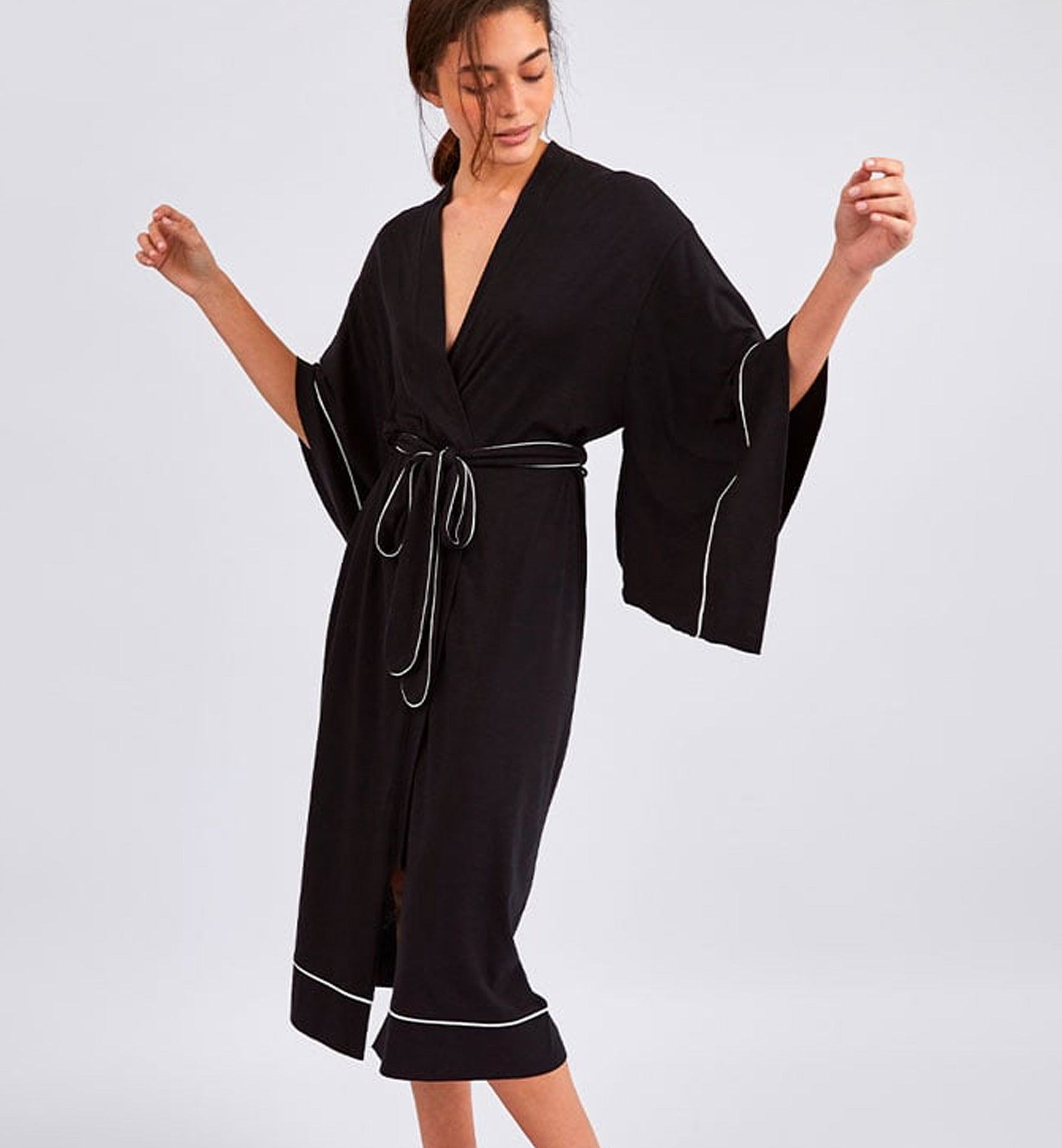 Maxi Black Kimono